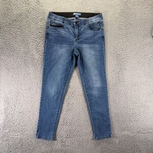 Democracy Ab Solution Jeans Womens 14 Blue Cotton Denim Ankle Skinny Leg Stretch